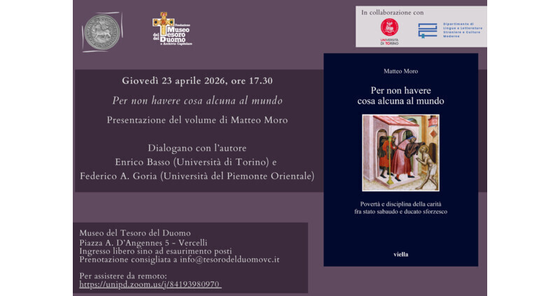 Per non havere cosa alcuna al mundo: povertà e disciplina della carità fra stato sabaudo e ducato sforzesco